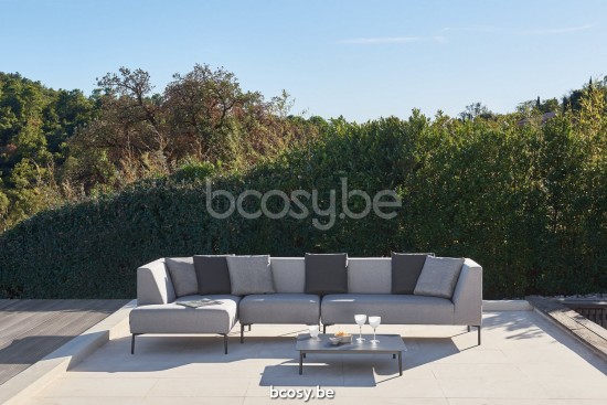Diphano Coast Modular Couchtisch Z (86x86) Aluminium Lava Gestell.