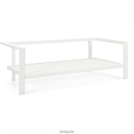 Diphano Cubic Modular Chaise longue 2,5 places empilable ensemble de coussins en option Cadre Aluminium blanc.