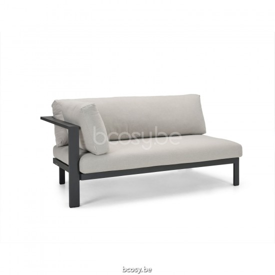 Diphano Cubic Modular Doppelter rechter Ecksitz Aluminium Lava Gestell.