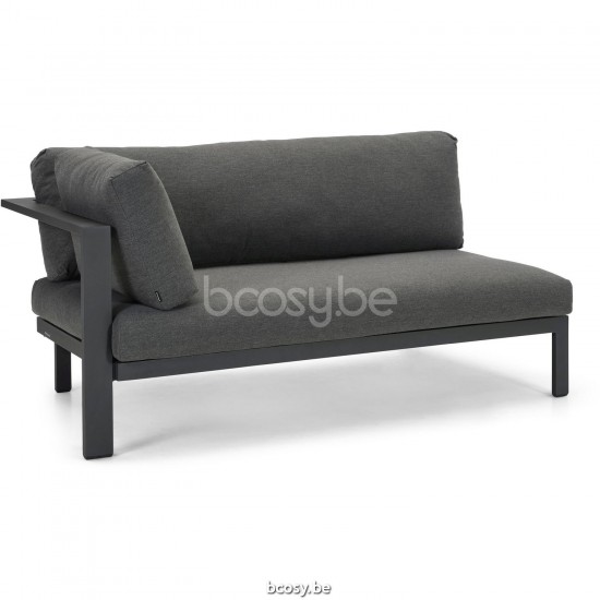 Diphano Cubic Modular Doppelter rechter Ecksitz Aluminium Lava Gestell.