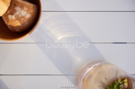 Diphano Metris Gartentisch 226x90 Aluminium Weiß Gestell.