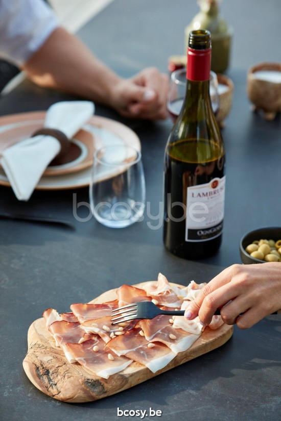 Diphano Icon Gartentisch 164x96 Aluminium Lava Gestell Tischplatte Keramik Steinkohle 6 mm auferlegt.