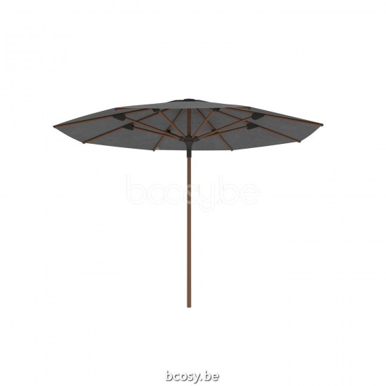 Jardinico AMALFI 300XR Parasol À Mât Central Mât Teck Alu Toile Steel Sunbrella.