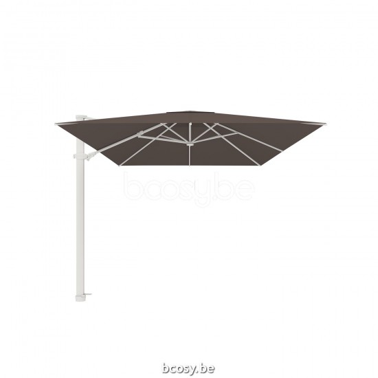 Jardinico ANTEGO 200x300 Parasol Deporté Mât Blanc Toile Walnut Sunbrella.