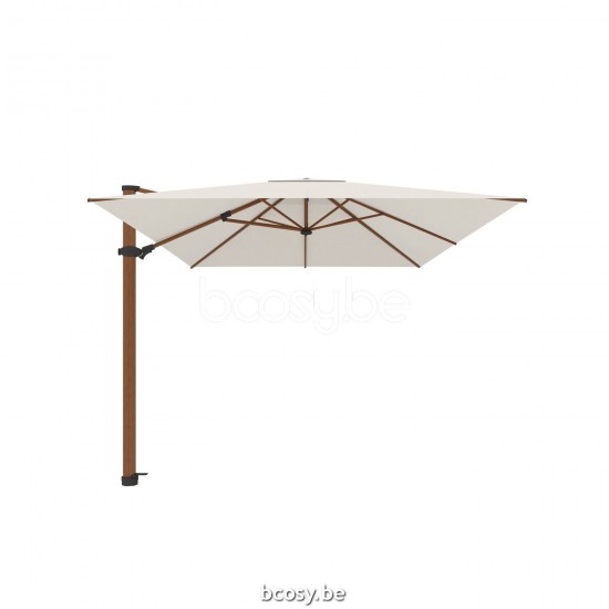 Jardinico ANTEGO 200x300 Rectangular Cantilever Parasol Pole Alu Teak Canopy Natural Classic-Acryl solids.