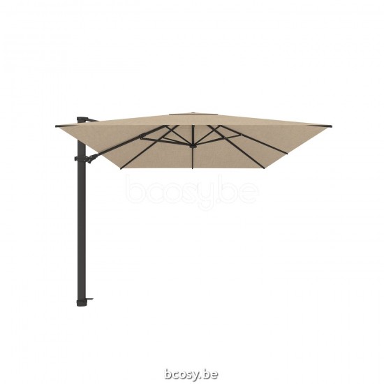 Jardinico ANTEGO 200x300 Parasol Deporté Mât Noir Toile Latte Sunbrella.