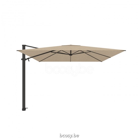 Jardinico ANTEGO 300x300 Parasol Deporté Mât Noir Toile Latte Sunbrella.