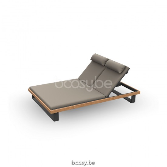 Jati Kebon Truro Chaise longue Aluminium anthracite mat.