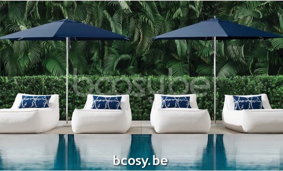 TUUCI Parasols droits à mât central en aluminium.