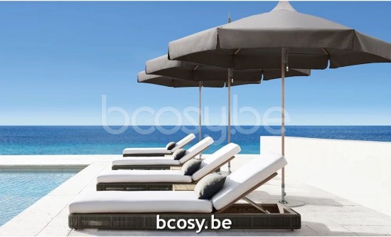 TUUCI Parasols droits à mât central en aluminium.