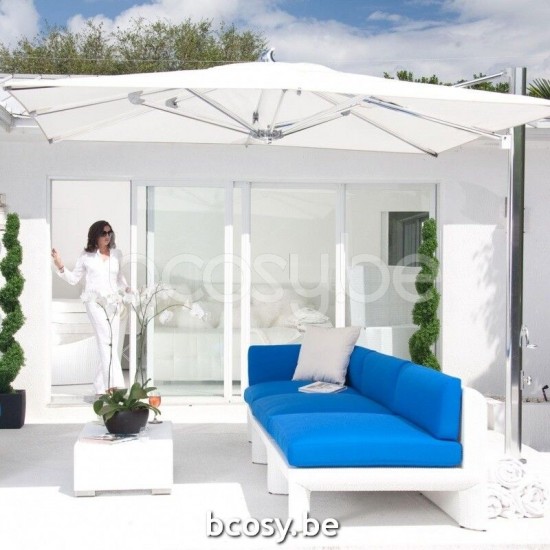 TUUCI vrijstaande zwevende aluminium parasols.