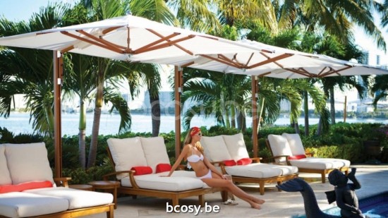 TUUCI Cantilever free pole Aluminium Umbrellas.