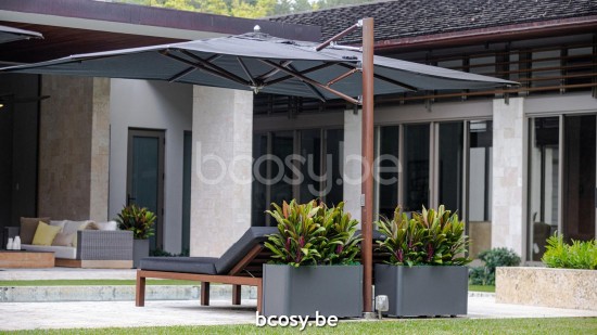 TUUCI Parasols suspendus deportés pendants décentrés à mât libre flottants en aluminium.