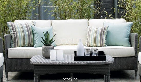 Vincent Sheppard Dovile Loungebank 3s Quarzgrau Lloyd Loom.