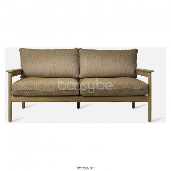 Vincent Sheppard Oda Canapé lounge 2.5s cadre en Teck Non traité Bande De Tissu Flax Polypropylène.