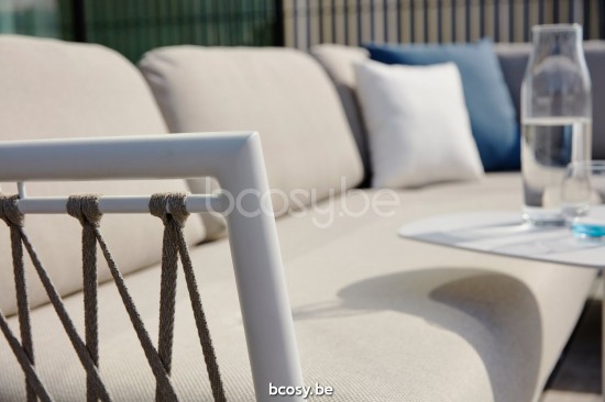 Diphano Diamond garden outdoor lounge sets (2x lounge chair + 2-seater) PCA White Rope Rye 14mm.