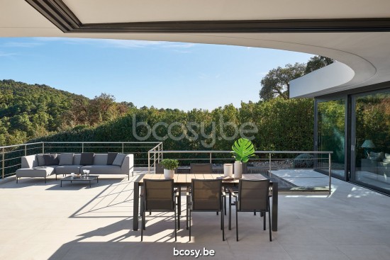 Diphano Coast Modular modular garden outdoor lounge set loungeset corners PCA Lava Weatherproof Silver.