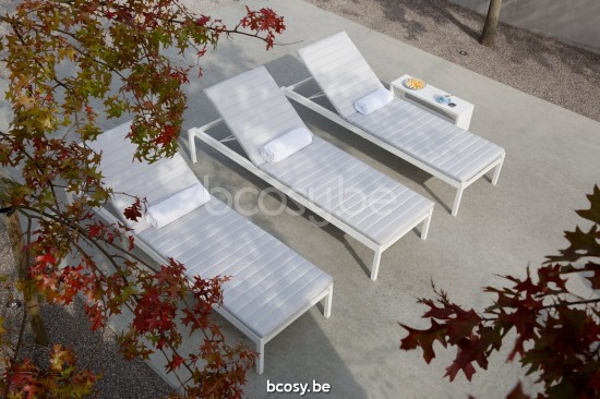 Diphano Alexa ligbedden zonnebedden Aluminium Wit Textyleen Wit.