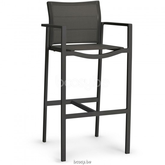 Diphano Alexa Stapelbarer Barhocker 77h Aluminium Lava Gestell Stoff Einschichtige Batyline Cafe.