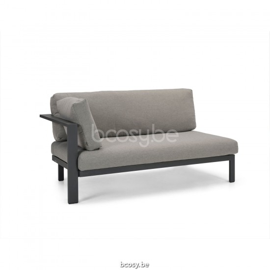 Diphano Cubic Modular right corner double seat Aluminium Lava Frame.