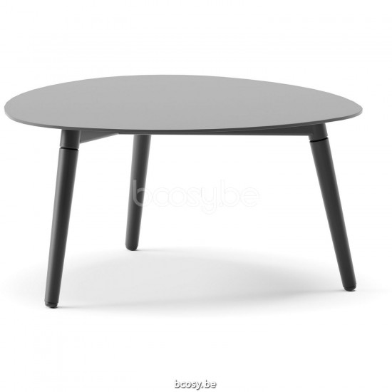 Diphano Ray Couchtisch bio A 60xR (28,5h) Aluminium Lava Gestell Tischplatte Aluminium Lava.