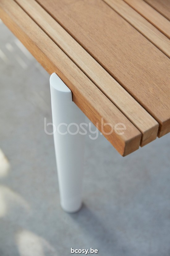 Diphano Switch garden outdoor coffee tables S teak (140x62) PCA White.