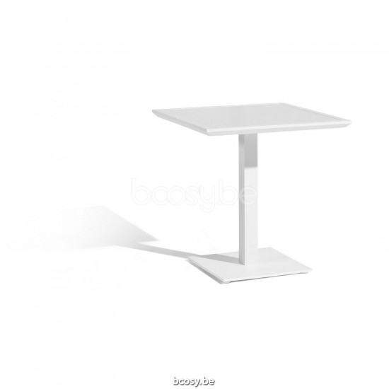 Diphano Selecta bistro table D (72x72) Aluminium White Frame Top Ceramic White 6 mm Inlay.