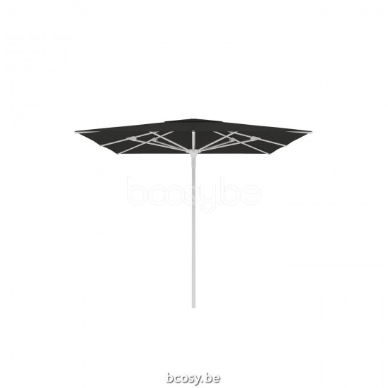 Jardinico AMALFI 250x250 Square Centerpost Parasol Pole White Canopy Black Classic-Acryl solids.