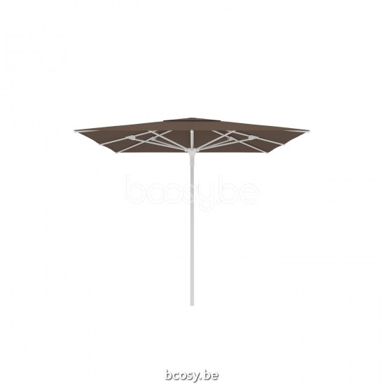 Jardinico AMALFI 250x250 Square Centerpost Parasol Pole White Canopy Taupe Classic-Acryl solids.