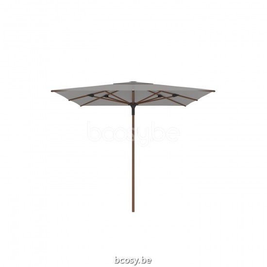 Jardinico AMALFI 250x250 Square Centerpost Parasol Pole Alu Teak Canopy Gris Nature Classic-Acryl solids.