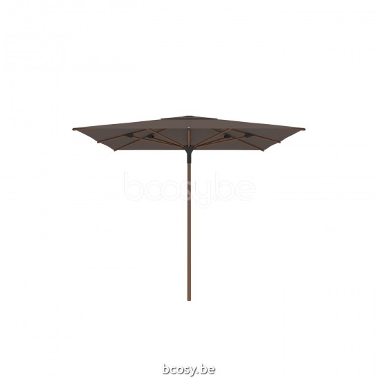 Jardinico AMALFI 250x250 Square Centerpost Parasol Pole Alu Teak Canopy Walnut Sunbrella.