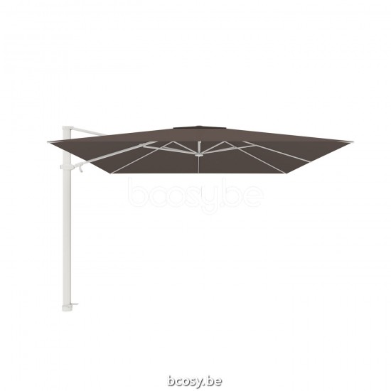 Jardinico ANTEGO 300x300 Square Cantilever Parasol Pole White Canopy Walnut Sunbrella.