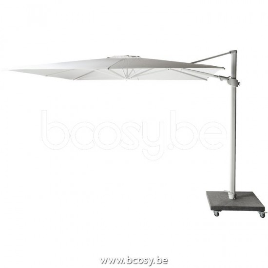  Jardinico AZORE 300x300 Quadratischer Freiarmsonnenschirm Freiarmschirm 3x3 Sonnenschirmmast Weiß Matt Pulverbeschichtetes Aluminium| Sonnenschirmbespannung-bezug-tuch-stoff Cloud solution dyed acryl.