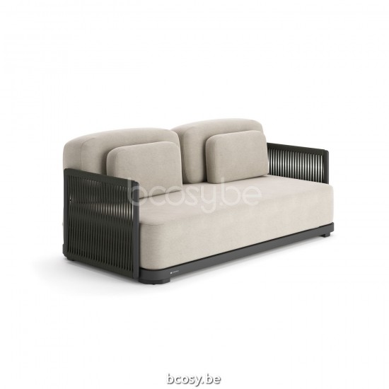 Jati Kebon Durbuy Canapé 2 places Aluminium anthracite mat.