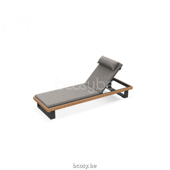 Jati Kebon Truro Chaise longue Aluminium anthracite mat.