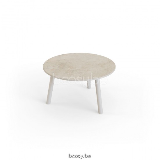 Jati Kebon Ronda Table basse de jardin Aluminium Dune mat Dessus de table Céramique.