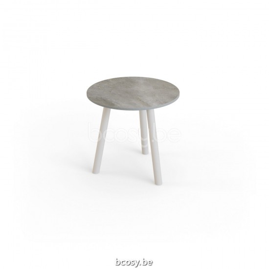 Jati Kebon Ronda Table d'appoint Aluminium Dune mat Dessus de table Céramique.