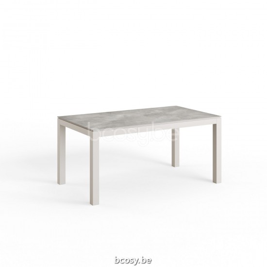 Jati Kebon Danli Table de jardin Aluminium Dune mat Dessus de table Céramique.