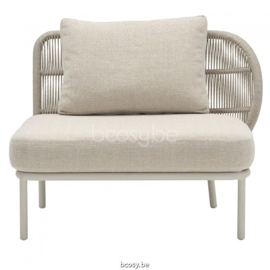 Vincent Sheppard Kodo canapés salons de détente jardin modulables cadre en Aluminium Blanc dune Corde Blanc dune Polypropylèn