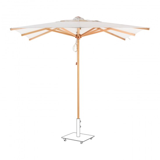 Vincent Sheppard Florence Parasol cadre en Bois Eucalyptus Sunbrella Canvas Solids cat B.
