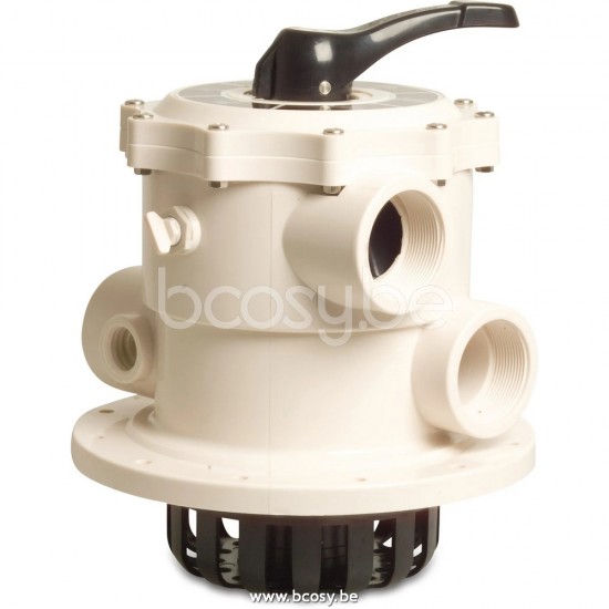 Sales % op Praher Meerwegklep 1 1/2" binnendraad wit voor top mount filter type 6-weg klep, flens STC 203mm