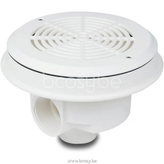 Discount op Ocean Bodemput 50/63 mm x 2" lijmmof/spie x binnendraad wit met schroef M5 type Standard met RVS M5 draad