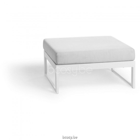 Diphano Landscape Modular repose-pieds moyen Cadre Aluminium blanc Tissu All Weather Shine.
