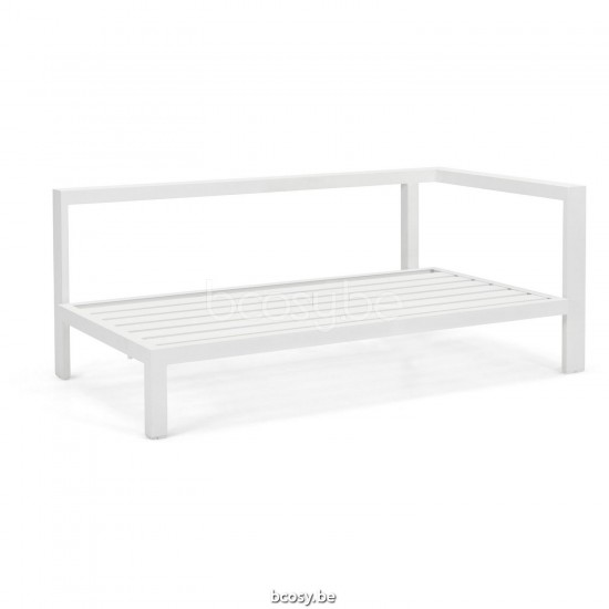 Diphano Cubic Modular left corner double seat Optional cushion set Aluminium White Frame.