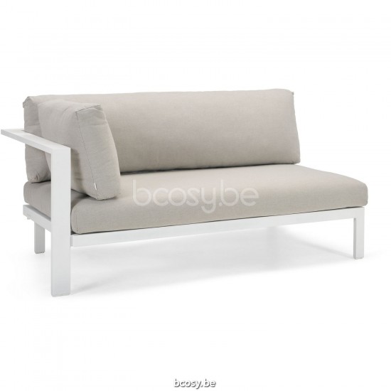 Diphano Cubic Modular double siège d'angle droit Cadre Aluminium blanc.