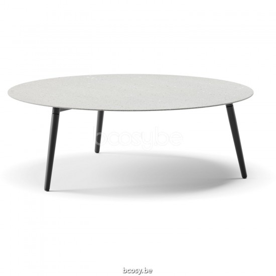 Diphano Ray table basse S 100xR (33,5h) Cadre Aluminium Lava Dessus Céramique Fossile 9 mm imposé.