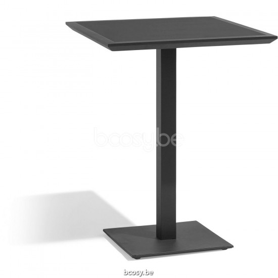 Diphano Selecta high bistro table H (72x72) Aluminium Lava Frame Top Ceramic Black 6 mm Inlay.