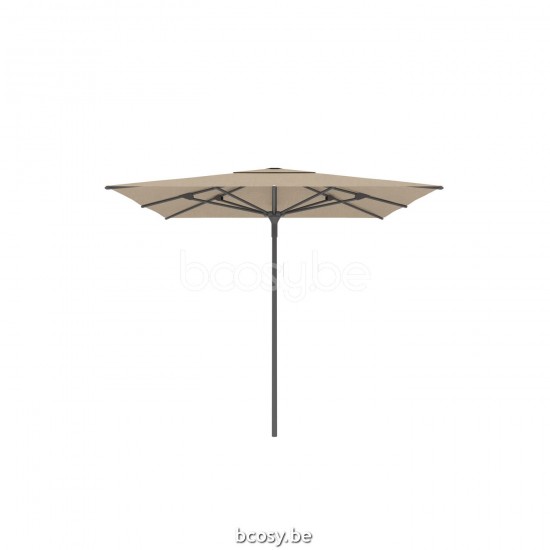 Jardinico AMALFI 250x250 Quadratischer Ampelschirm Anthrazit Mast Stoff Latte Sunbrella.