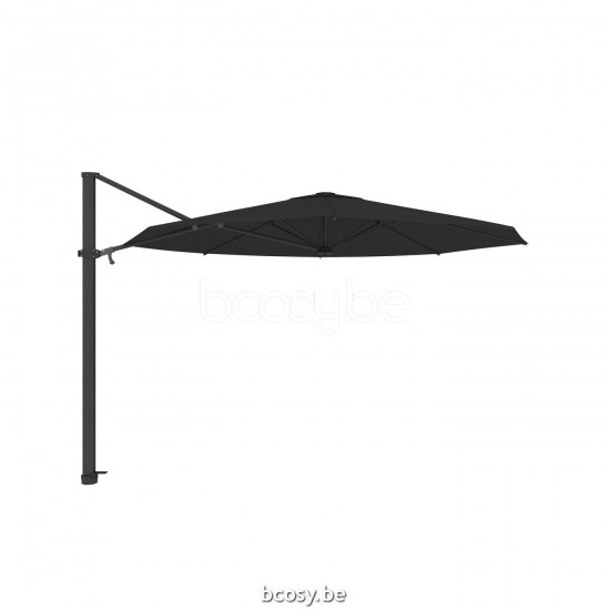 Jardinico ANTEGO 350XR Ronde Vrijhangende Parasol Ø3,5 Mast Zwart Doek Black Classic-Acryl solids.