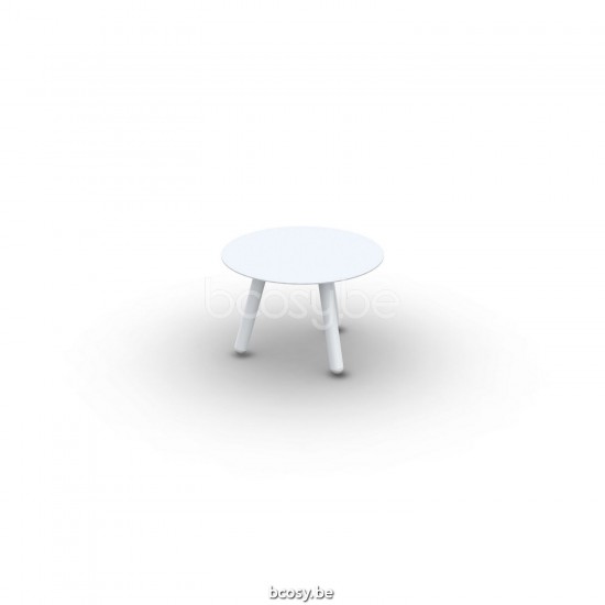 Jati Kebon Skate Alu Side Table Alu White Mat D45.
